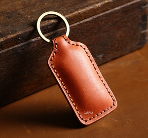 도매 고품질 정품 가죽 키 태그 베지터블 태닝 키체인 맞춤 로고 자동차용 - Product Image 5
