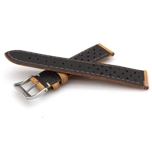 Huanlong นาฬิกาข้อมืออัจฉริยะลายม้าบ้าระบายอากาศ, ผลิตจากหนังแท้18มม. 20มม. 22มม. ปลดเร็ว - Product Image 4