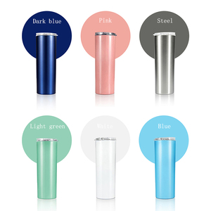 Vaso de acero inoxidable de doble pared de 20oz Hongda 10% blanco para recto para flaco con pajita para volver a la escuela - Product Image 5