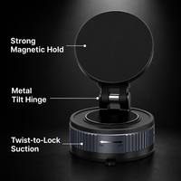 Support Téléphone Voiture Magnétique N52 à Ventouse, Rotation 360°, Pliable et Compact pour Tableau de Bord – Vente en Gros OEM