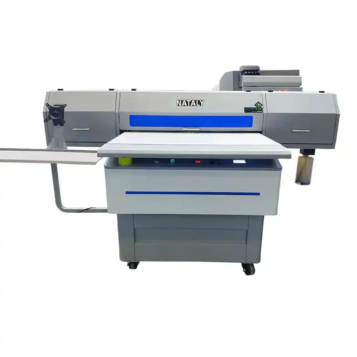 New a1 6090/9060 size desktop flatbed uv printer on wood with cylinder direct printing on phone case pen for sale