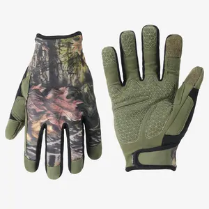 Prisafety wholesa custom microfiber silicone palm anti slip TPR protect knuckle touch screen training tactical gloves