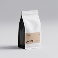 Sacs à café personnalisés à huit côtés, fond plat, recyclables, pochettes debout avec fermeture éclair, impression en gravure, emballage alimentaire pour café avec logo