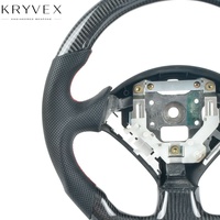 Volant de course Kryvex pour S2000 DC5 Civic Type R avec cuir et fibre de carbone - Couleur et surpiqûres personnalisables