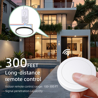 Interrupteur sans fil 10A RF433 avec télécommande et antenne, étanche IP66, 1000W LED pour éclairage extérieur de balcon et terrasse