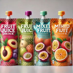 Custom Design Logo Printed <b>Transparent</b> Foldable Zipper PVC Beverage Smoothie Juice <b>Bag</b> Reusable Straw Leak Free Pouch - Product Image 3