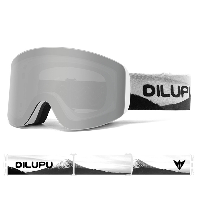Lentes plateadas con montura blanca.