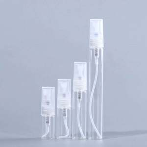 Vente en gros de flacons de parfum miniatures de luxe en verre transparent, échantillons de parfum, emballages d'huile, carrés, 2 ml-10 ml, personnalisables avec impression sur écran et pompe - Product Image 5