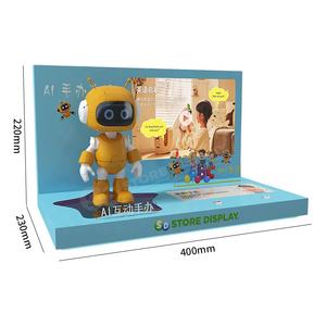 Support d'affichage de table en acrylique en forme de L personnalisé avec éclairage LED et bouton-poussoir, conçu pour les magasins de vente au détail d'électronique tendance - Product Image 3