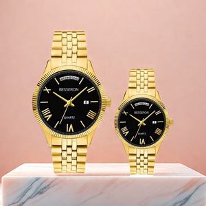 Relojes de Cuarzo de Lujo Besseron Golden, Relojes de Pulsera con Brazalete de Oro, Relojes de Pulsera Creativos de Acero Inoxidable - Product Image 6