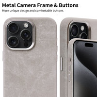 Étui de téléphone en cuir de luxe pour iPhone 15 Pro Max, personnalisé pour hommes, en cuir artificiel, antichoc, Laudtec ODM OEM
