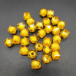 Bán buôn mặt rõ ràng Acrylic vuông hạt 100 cái/túi mix colour 10 mét vuông lucite hạt cho DIY đồ trang sức làm - Product Image 4