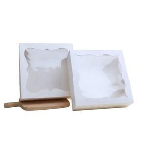 Boîte de nourriture en papier cartonné blanc personnalisé en gros Boîte de bonbons <span class=keywords><strong>cadeau</strong></span> gâteau de lune pour <span class=keywords><strong>boulanger</strong></span> de biscuits - Product Image 1