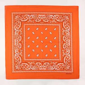 Bandana personnalisée avec logo, impression de bandana sur mesure, grand foulard carré Paisley, style hip-hop, bandeau pour cheveux, bracelet, vente en gros - Product Image 2