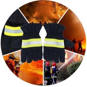 Aramid Firefighting Safety Gloves 3C Fire Protection Reflective Fireproof Heat Resistant Non-Slip Anti-Smash Durable <b>Powder</b>-Free - Product Image 5