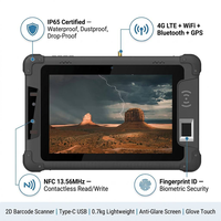 Tablette industrielle robuste professionnelle de 8 pouces Android 9 IP65 avec lecteur de code 4G LTE NFC pour chantier de construction en extérieur
