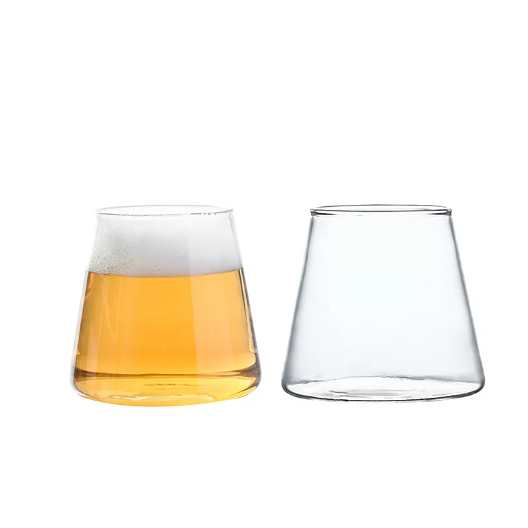 De vidrio de cerveza de 270ml Stemless copas de vidrio de flautas de champán de la jarra de vidrio de vino