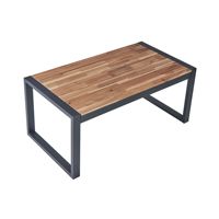 Ensemble de meubles de patio en osier moderne 4 pièces pour extérieur, balcon, véranda, jardin, pelouse, avec plateau de table noir et brun clair