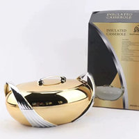 Ensemble de chauffe-plats de luxe arabe en acier inoxydable, marmite isotherme, pour fêtes, mariages, Iftar, Ramadan, usage quotidien à la maison