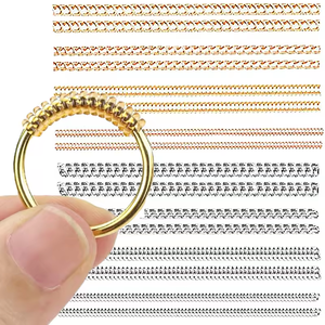 Promoción, herramientas de medición de joyería, amarillo y transparente resorte ajustable, Tensor de silicona Invisible, ajustador de tamaño de anillo - Product Image 1