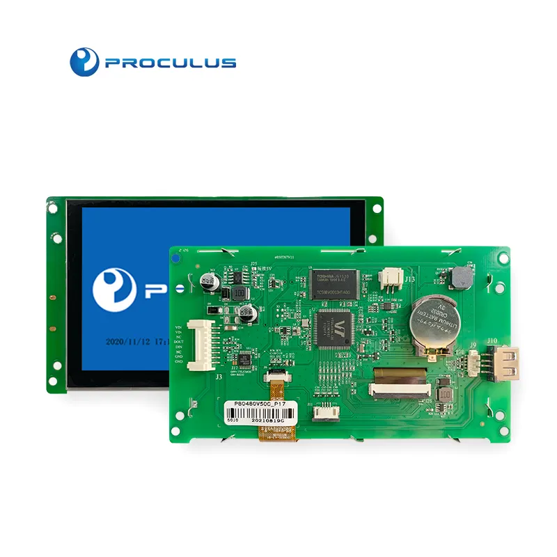 Proculus 5 inch display UART Serial tft display module hmi lcd touch screen Commercial Screen Smart TFT LCD Module
