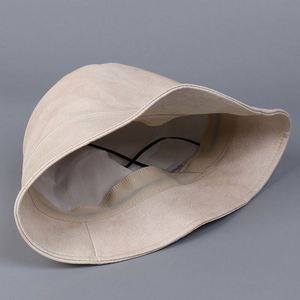 2025 New Arrival Autumn PU Leather Fisherman <b>Hat</b> Simple Fashion Trendy Solid Color Casual Bucket <b>Hat</b> - Product Image 4
