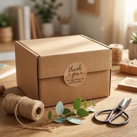 Autocollants de remerciement en vinyle brun imperméable avec logo personnalisé imprimé, rouleau d'étiquettes adhésives circulaires pour sceller les colis, emballage de boîtes cadeaux