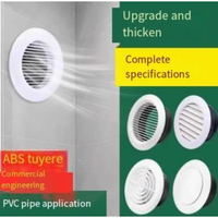 Grille de ventilation ronde en plastique de 2,5 pouces pour plafond, diffuseur pour système de ventilation CVC, montage mural