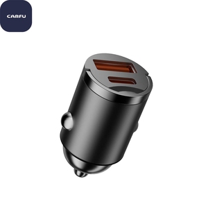 อะแดปเตอร์โทรศัพท์ในรถยนต์แบบซ่อนพอร์ตคู่ USB Type C กำลังไฟ 30W PD ชาร์จเร็ว พร้อมห่วงดึง สำหรับ 16 เครื่อง - Product Image 1