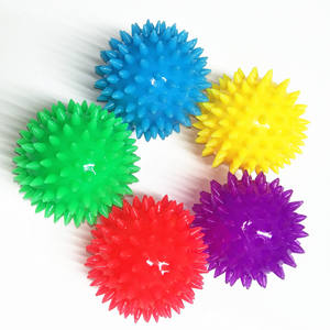 Fascia muscular dirigida y terapia física TPR Yoga Spiky Bola de masaje de plástico duro personalizada - Product Image 1