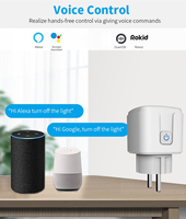 Prise Intelligente Wi-Fi Tuya en Gros avec Moniteur de Puissance, Prise Murale Connectée EU 16A/20A 110V-240V pour Appareils Domestiques