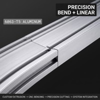 Riel de Guía Curvo de Aluminio Extruido Personalizado Industrial con Corte y Doblado de Precisión para Semiconductores AS RS AMHS