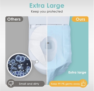 Housse <span class=keywords><strong>de</strong></span> siège <span class=keywords><strong>de</strong></span> <span class=keywords><strong>toilette</strong></span> jetable en papier, portable, imperméable et antidérapante pour le voyage, vente en gros - Product Image 3