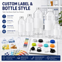 Botella de PET con Hombro Inclinado para Té con Leche, 60ml-1000ml, Botella para Bebidas CN