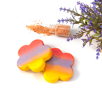 Bombes de bain relaxantes en forme de fleur colorée, parfumées à la rose, biologiques, naturelles, véganes, faites à la main, pour enfants, en coffret cadeau, marque privée