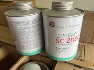 SL TIPTOP SC 2000 Cemento Negro con Endurecedor ER-42, 1 kg, Adhesivo de Reparación de Caucho de Grado Industrial para Neumáticos y Correas Industriales - Product Image 4