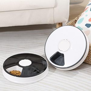 Comedero Automático para Perros con Temporizador, 6 Compartimentos Separados, Pantalla LCD Inteligente, Funciona con Batería, Material ABS, Uso en Interiores, Dispensador de Comida - Product Image 3