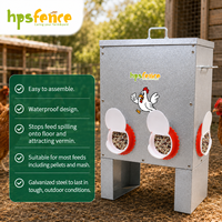 Mangeoire automatique pour poulets en aluminium portable d'extérieur 25L, étanche, facile à nettoyer, 3 ports d'alimentation