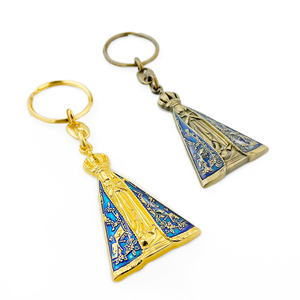 Nuevo llavero de aleación de Zinc Virgen María con esmalte azul colgante religioso católico llavero regalo de joyería cristiana para creyentes - Product Image 5
