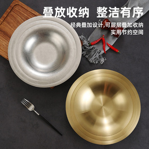 Stainless Steel Deep Plate 27-27.9cm Thickened Durable For Household Use - Product Image 5