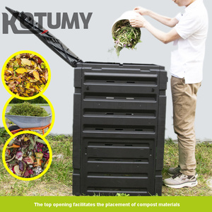 Seau à compost jardin pépinière <span class=keywords><strong>300L</strong></span> boîte à compost en <span class=keywords><strong>plastique</strong></span> à feuilles caduques engrais Fermentation Machine ordures Compost Tube - Product Image 2