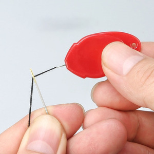 Colorful Plastic Thumb <b>Needle</b> <b>Threader</b> Oval Shape Sewing Accessory For Cross Stitch Needlework Tool - Product Image 2
