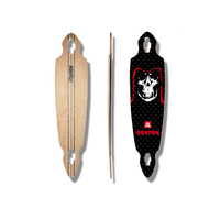 Planche de longboard électrique antidérapante en bambou et fibre de verre, largeur personnalisée, vente en gros