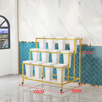 Étagère de Présentation Fleurie Détachable à 4 Niveaux, Magnifique Chariot à Fleurs, Présentoir pour Magasin de Fleurs, Cadre Extérieur avec 16 Seaux