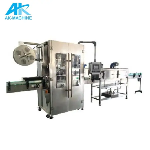 Bottle Shrink Sleeve Labeling Machine Heat Shrink Label Tunnel With 18 KW Steam Generator For PVC Shrink Bottle