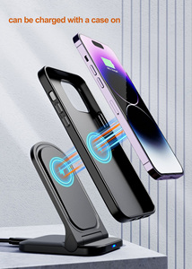 แท่นชาร์จไร้สายแบบพับได้ 15W ชาร์จเร็ว สำหรับ iPhone โทรศัพท์มือถือ ใช้ได้ที่โต๊ะทำงาน สำนักงาน ขายส่ง - Product Image 5