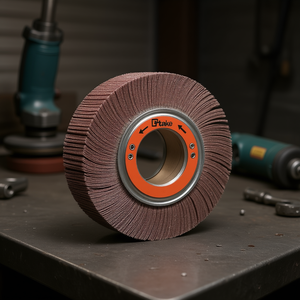 Disque abrasif à lamelles en tissu corindon 250x50x100 mm grain 320 avec trou - Product Image 3