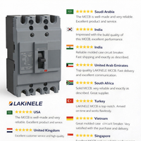 Disjoncteur modulaire thermomagnétique LAKINELE EZC400N4P 400A 36KA 690V, type fixe, protection de distribution d'énergie