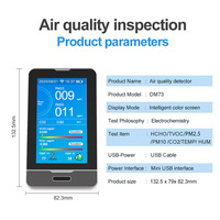 Compteur de particules de poussière avec capteur infrarouge, analyseur de gaz, détecteur de CO2, compteur de CO2 400-5000 ppm, avec application Tuya Wifi