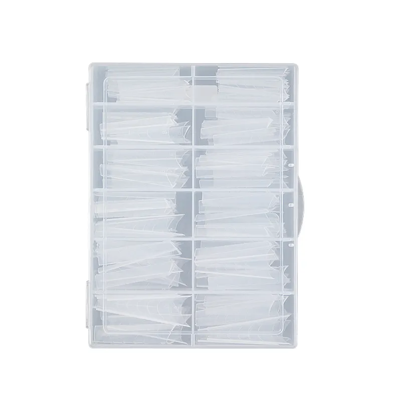 Custom120pcs pvc Box High Quality ABS Material Soft Gel Nail Extension Form Mold Tips for Nail Tools